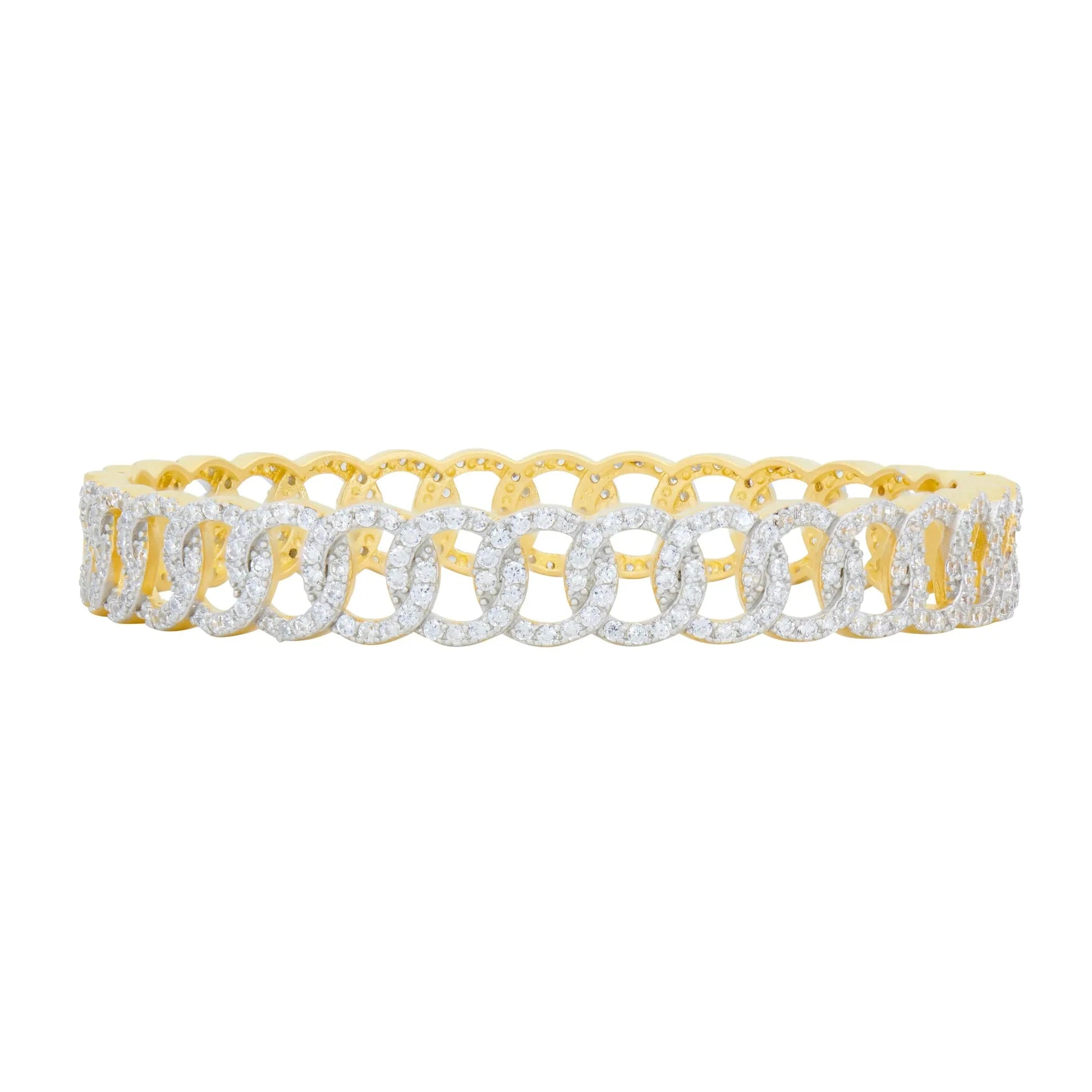 Chain of Shine Hinge Bangle: Brooklyn's Nighttime Radiance