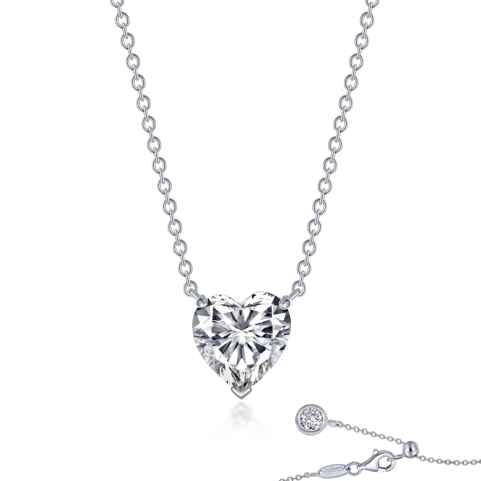 Heart shaped solitaire online pendant