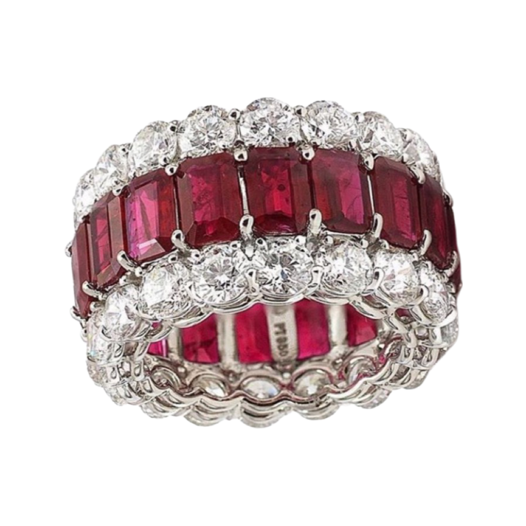 Sterling Silver Ruby Eternity Band