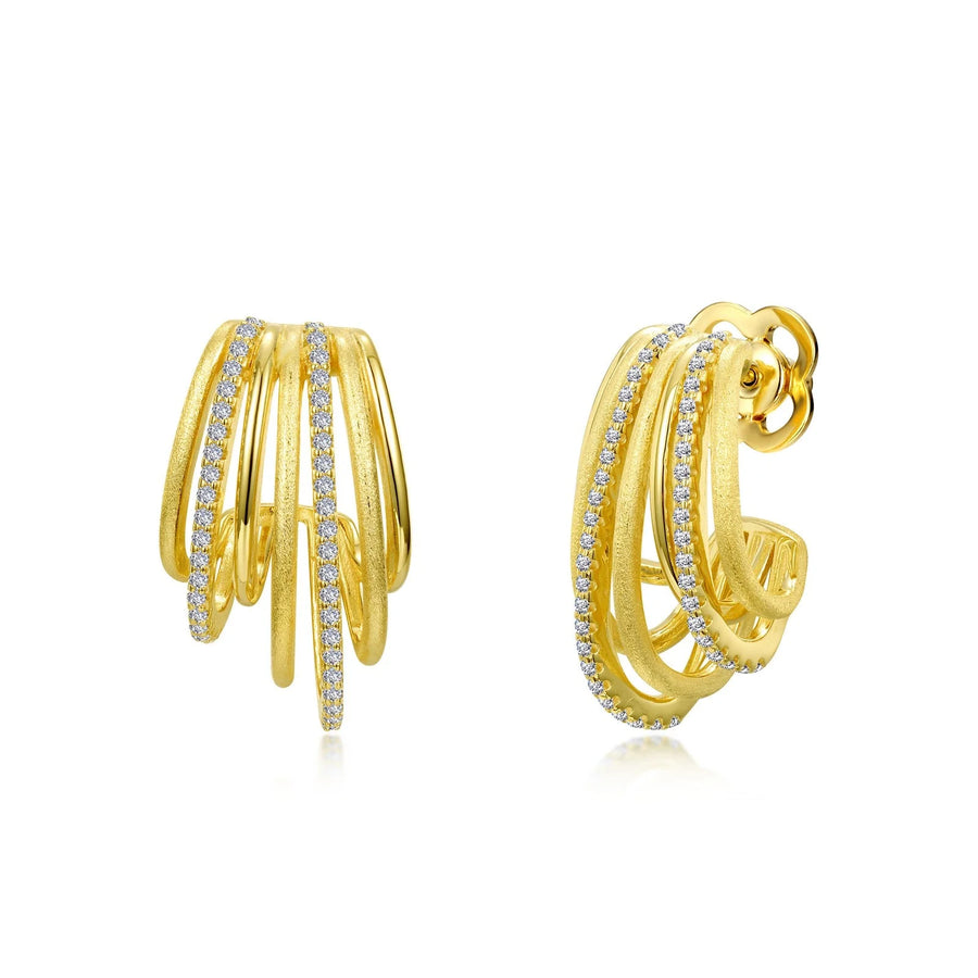 Lassaire Multi-Row Hoop Earrings: A Symphony of Radiance