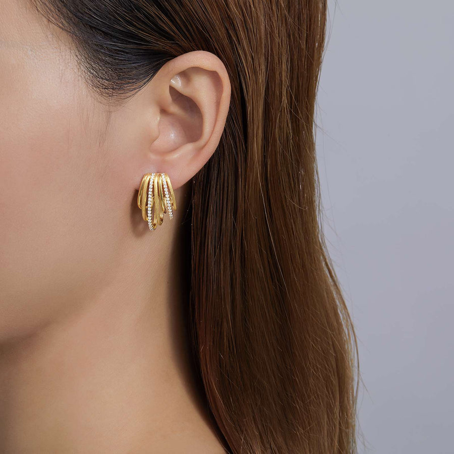 Lassaire Multi-Row Hoop Earrings: A Symphony of Radiance