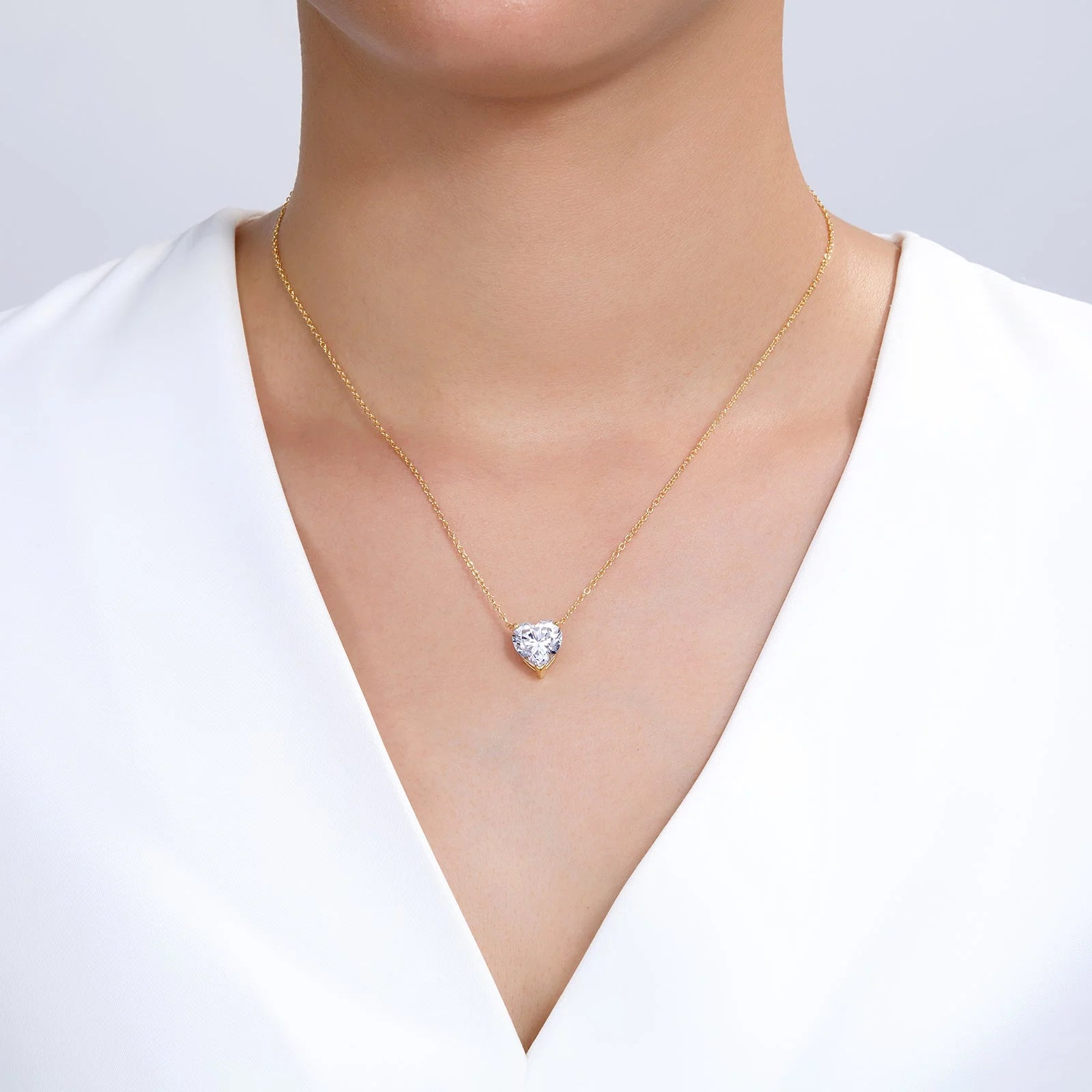 Heart Solitaire Necklace: A Gleaming Testament to Love
