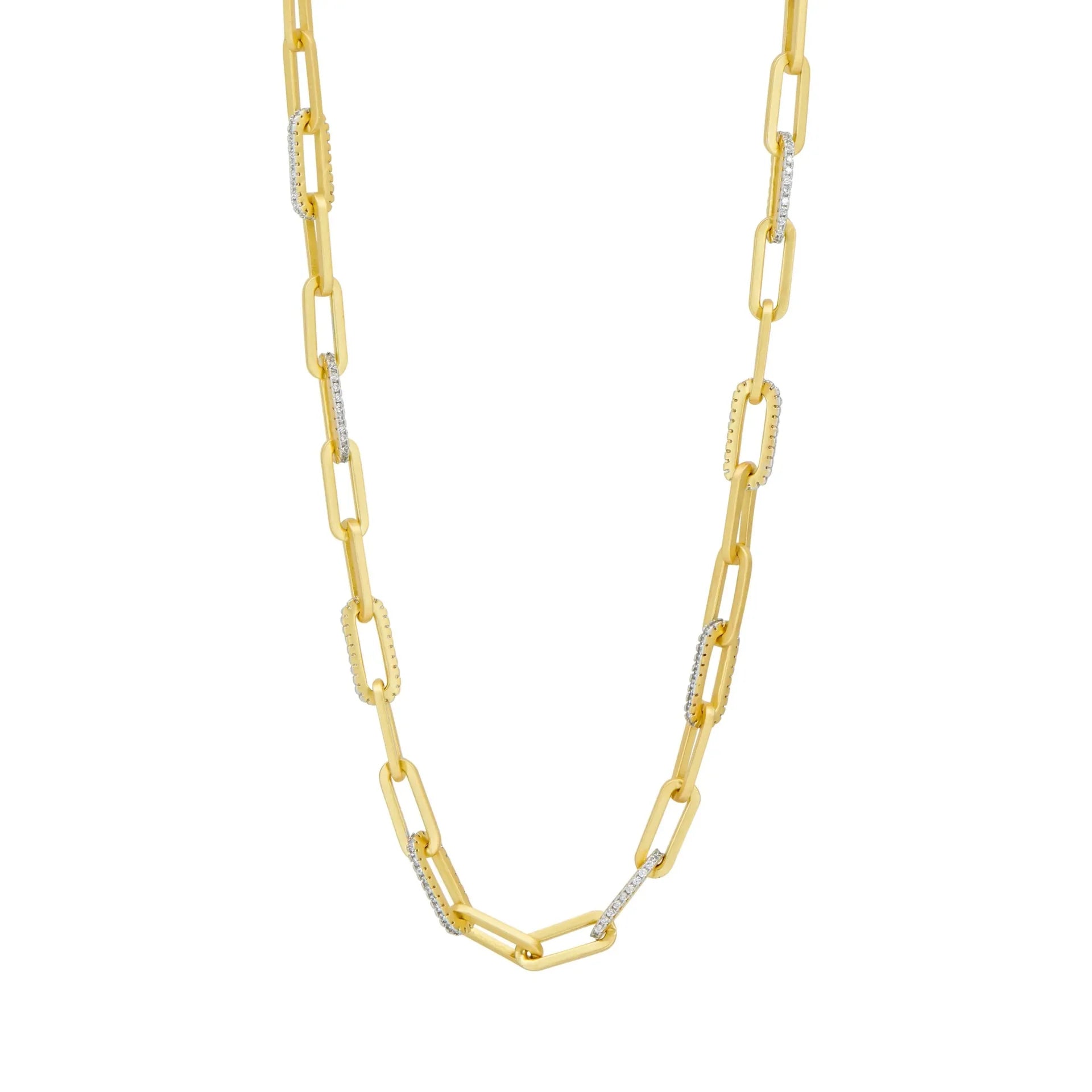 Coastal Chain Link Necklace: Brooklyn-Inspired Glistening Elegance