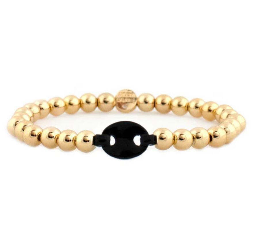 Enamel Anchor Stretch Bracelet