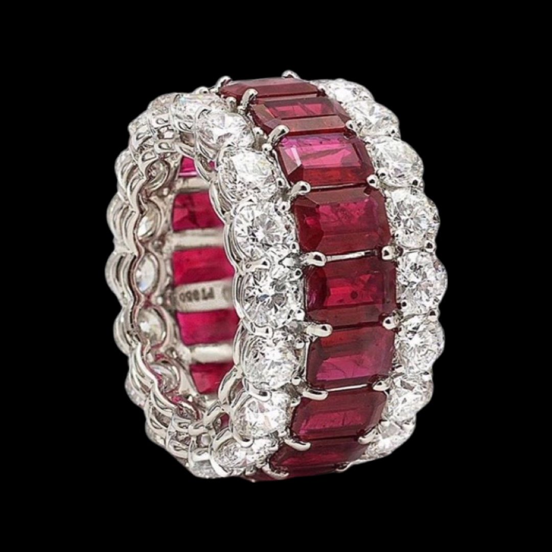 Sterling Silver Ruby Eternity Band