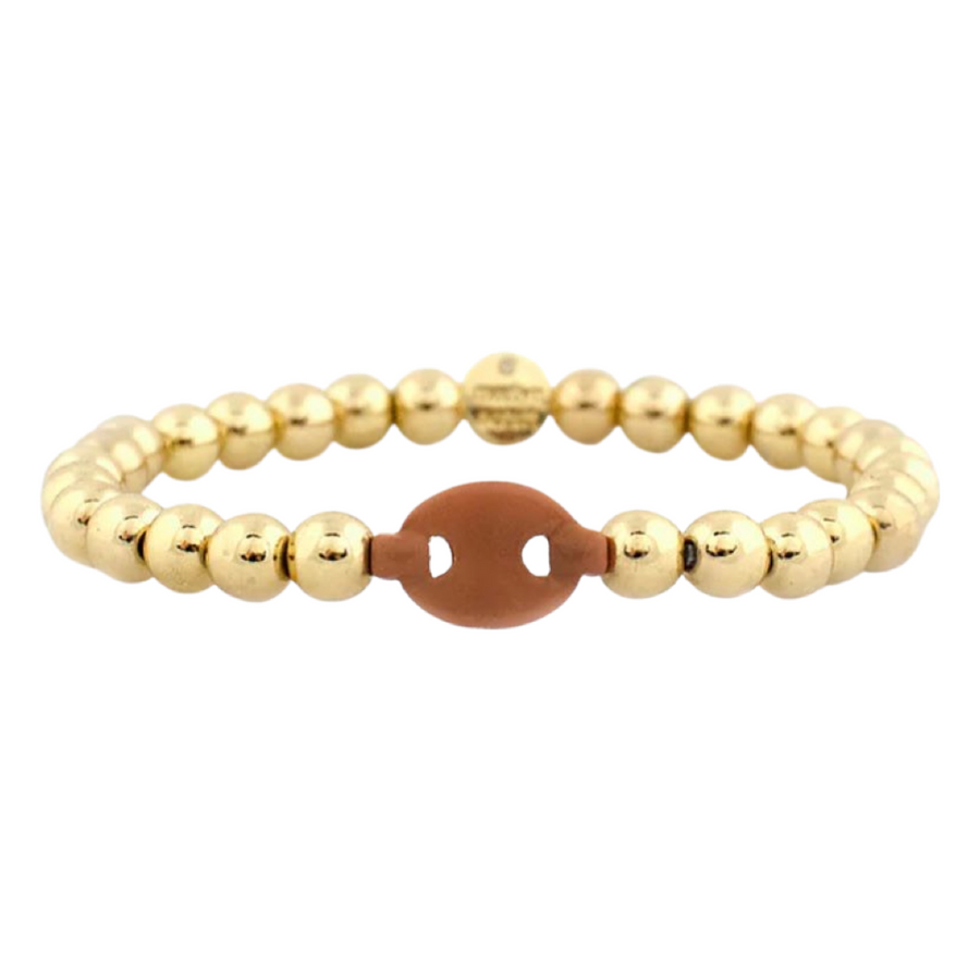 Enamel Anchor Stretch Bracelet